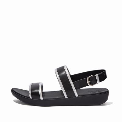 Fitflop BARRA Metallic Back-Strap Naisten Sandaalit Mustat | ZWG-037159