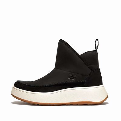 Fitflop F-MODE Nubuck-Mix Flatform Bootie Naisten Tennarit Mustat | TLP-714690