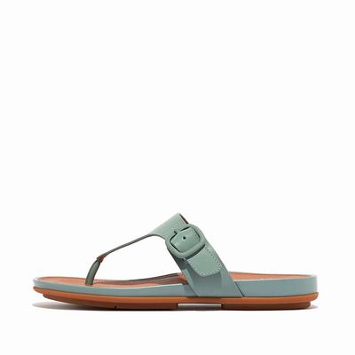 Fitflop GRACIE Matt-Buckle Leather Toe-Post Naisten Sandaalit Sininen | GVF-840532