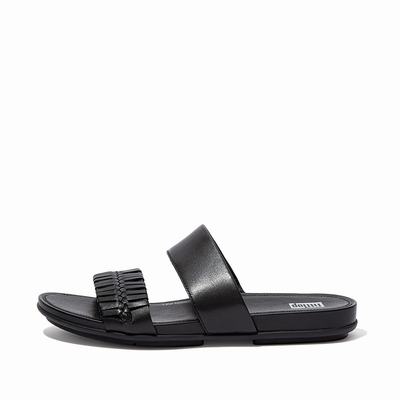 Fitflop GRACIE Wrapped Weave Slides Naisten Sandaalit Mustat | NGL-803415