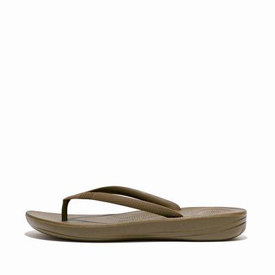 Fitflop IQUSHION Ergonomic Naisten Varvastossut Oliivinvihreä | PML-217635