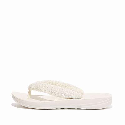 Fitflop IQUSHION Towelling Naisten Varvastossut Kerma | JKD-061738