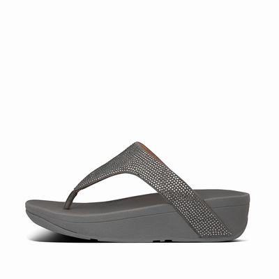 Fitflop LOTTIE Shimmercrystal Toe-Post Naisten Sandaalit Harmaat | CXM-124096