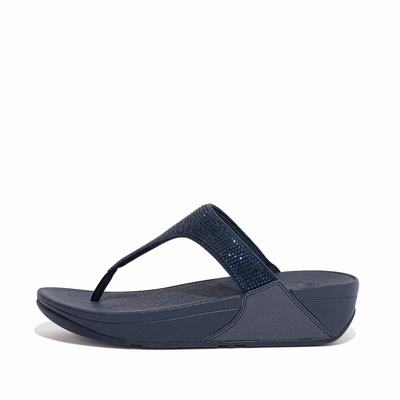 Fitflop LULU Crystal Toe-Post Naisten Sandaalit Laivastonsininen | GJR-193245