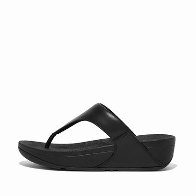 Fitflop LULU Leather Toe-Post Naisten Sandaalit Mustat | SNU-324658