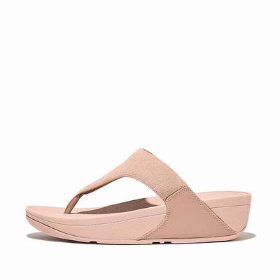 Fitflop LULU Suede Toe-Post Naisten Sandaalit Beige | QEV-569347