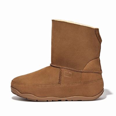 Fitflop Original MUKLUK SHORTY Double-Faced Shearling Naisten Talvikengät Vaaleanruskea | VKN-918274