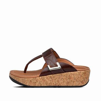 Fitflop REMI Adjustable Leather Naisten Sandaalit Suklaa Ruskea | MRH-213589