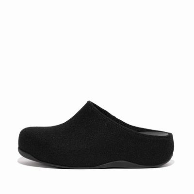 Fitflop SHUV Cushy Felt Clog Naisten Tossut Mustat | VCP-968150