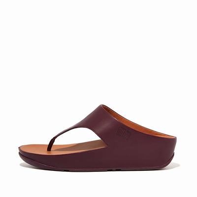 Fitflop SHUV Leather Toe-Post Naisten Sandaalit Viininpunainen | QZB-048253