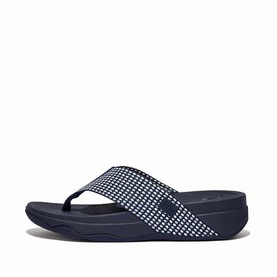 Fitflop SURFA Webbing Toe-Post Naisten Sandaalit Laivastonsininen | EAS-620813