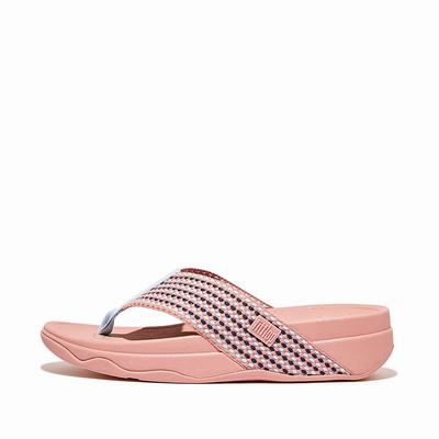 Fitflop SURFA Webbing Toe-Post Naisten Sandaalit Pinkki | VGK-461908