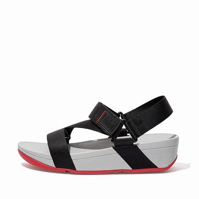 Fitflop SURFA Woven-Logo Z-Strap Naisten Sandaalit Mustat | ZEL-197462