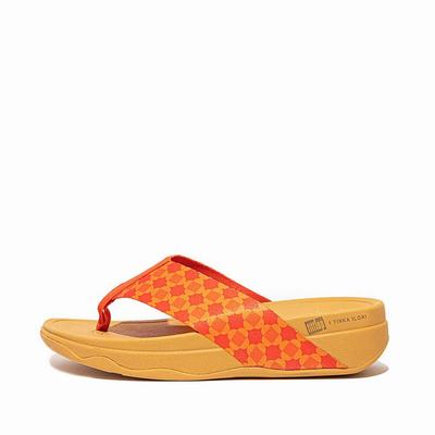 Fitflop SURFA X Yinka Ilori Toe-Post Naisten Sandaalit Punainen Oranssi | TKH-785392