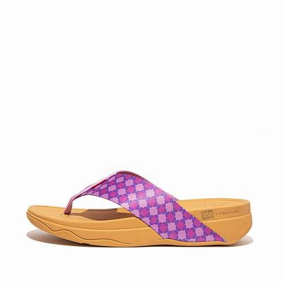 Fitflop SURFA X Yinka Ilori Toe-Post Naisten Sandaalit Violetit | VUT-341806