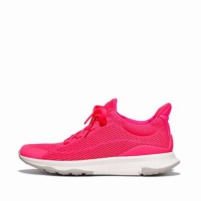 Fitflop VITAMIN FFX Neon Reflective Knit Sports Naisten Tennarit Pinkki | WQX-348061