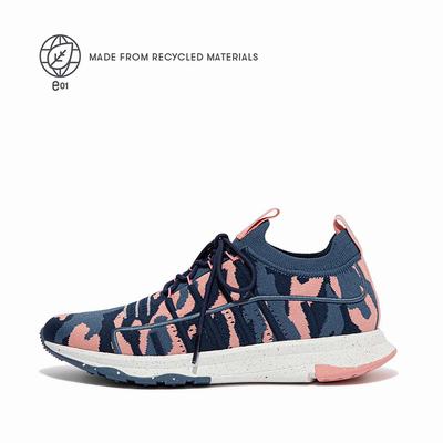 Fitflop VITAMIN FF E01 Camo Knit Sports Naisten Tennarit Laivastonsininen | MCD-139540