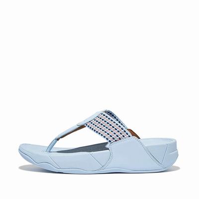 Fitflop WALKSTAR Finestripe Toe-Post Naisten Sandaalit Sininen | SMH-837416