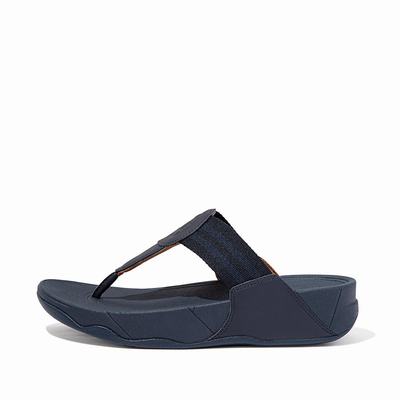 Fitflop WALKSTAR Webbing Toe-Post Naisten Sandaalit Laivastonsininen | NOS-249583