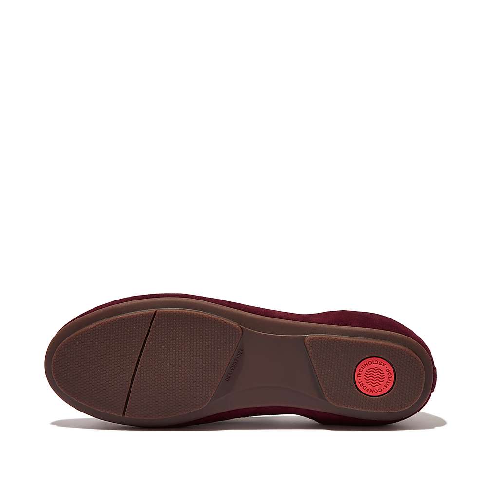 Fitflop ALLEGRO Bow Suede Naisten Ballerinat Viininpunainen | POA-761504