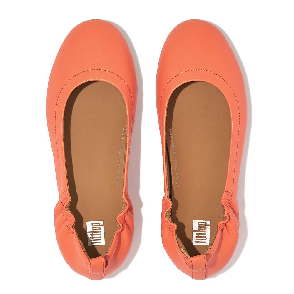 Fitflop ALLEGRO Soft Leather Naisten Ballerinat Oranssi Koralli | EAX-438169