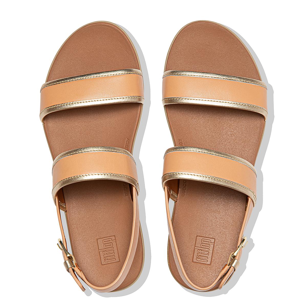 Fitflop BARRA Metallic Back-Strap Naisten Sandaalit Ruskea | OCZ-150634