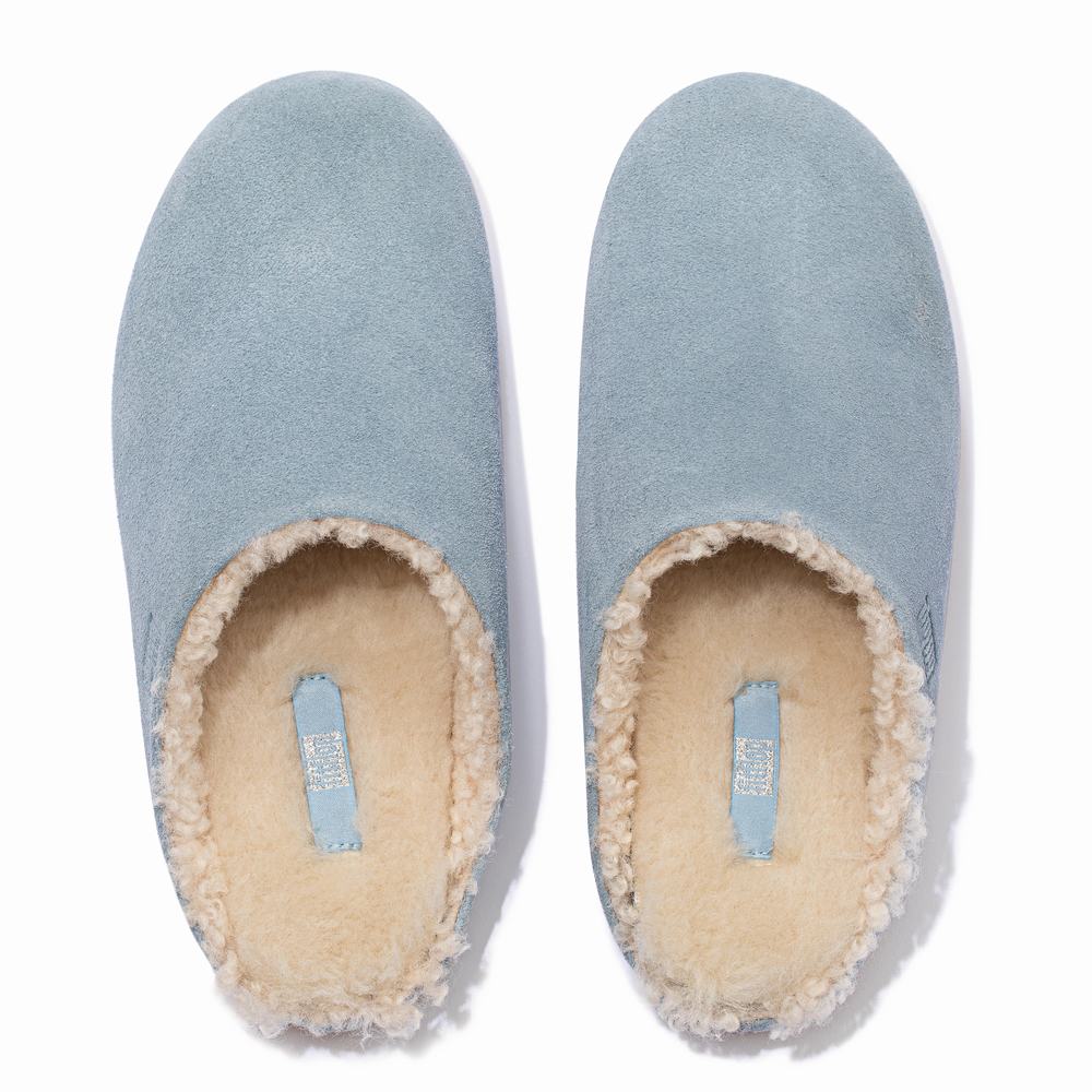 Fitflop CHRISSIE Curly Shearling Suede Naisten Tossut Sininen | GNK-807314