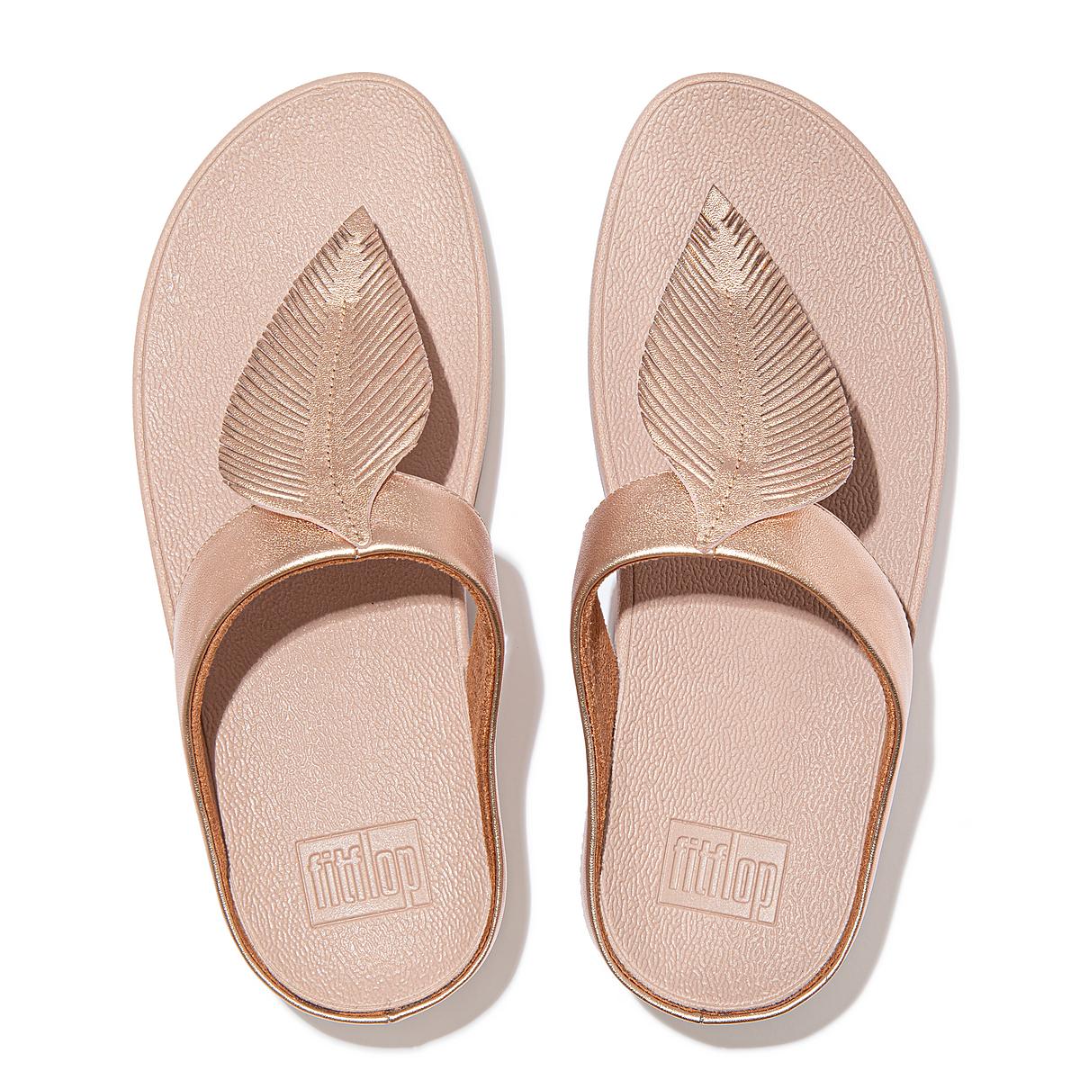 Fitflop FINO Feather Metallic Toe-Post Naisten Sandaalit Pinkki Kultaiset | CKF-819432