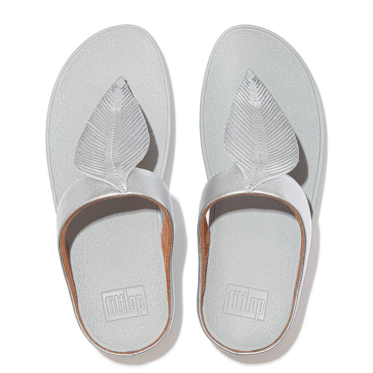 Fitflop FINO Feather Metallic Toe-Post Naisten Sandaalit Hopea | IKH-628310