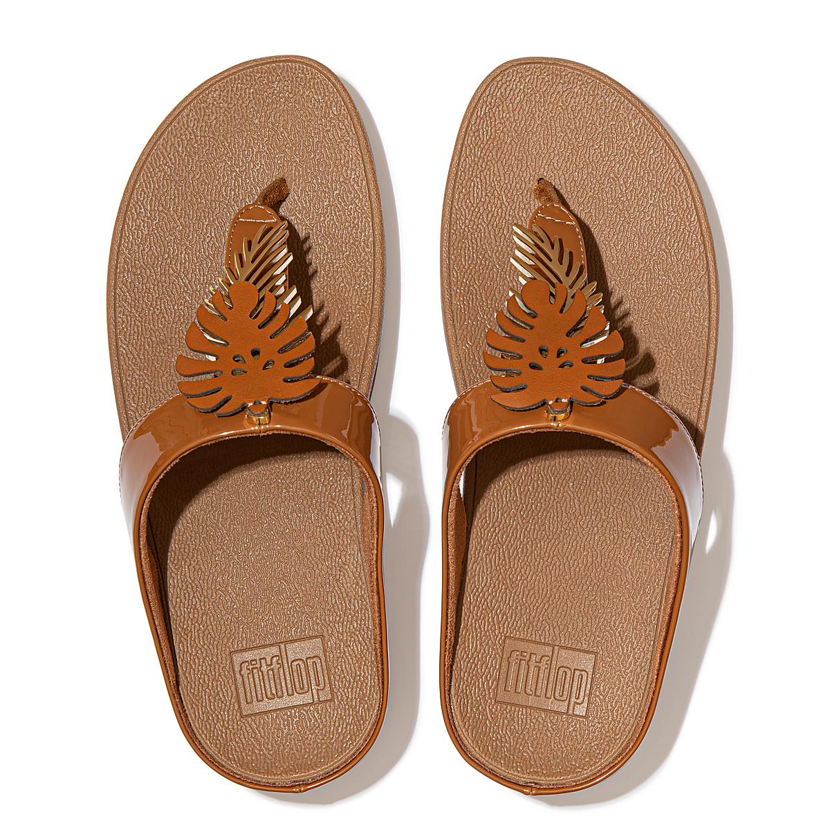 Fitflop FINO Jungle Leaf Kiiltonahka Naisten Sandaalit Vaaleanruskea | WZC-123568