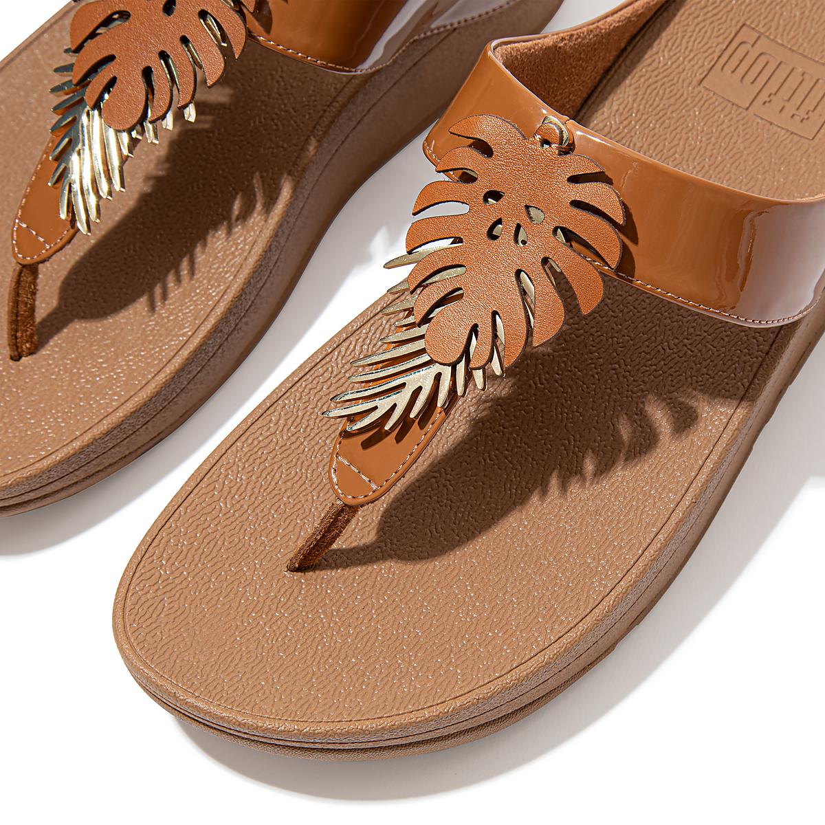 Fitflop FINO Jungle Leaf Kiiltonahka Naisten Sandaalit Vaaleanruskea | WZC-123568