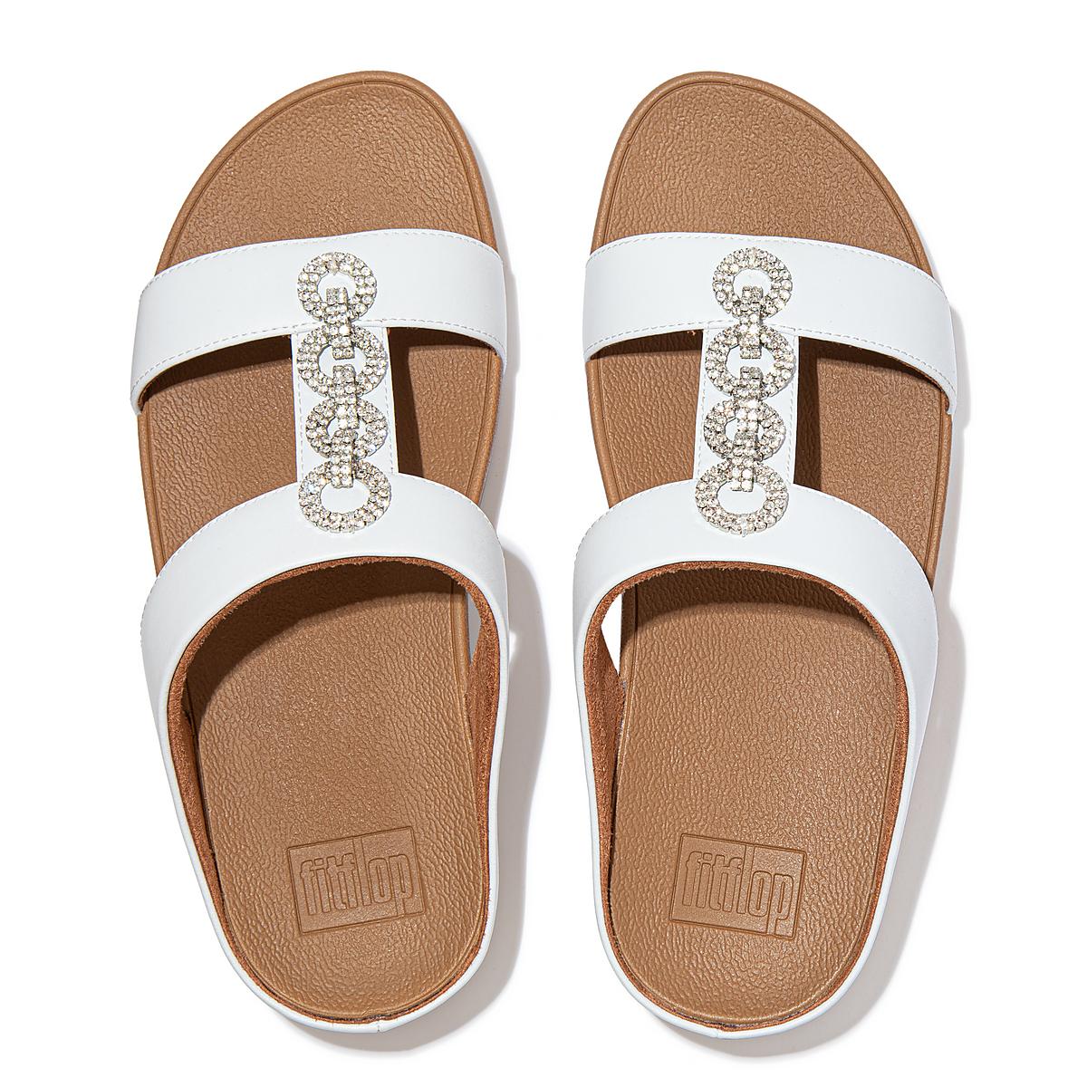 Fitflop FINO Sparkle Slides Naisten Sandaalit Valkoinen | GXA-237180