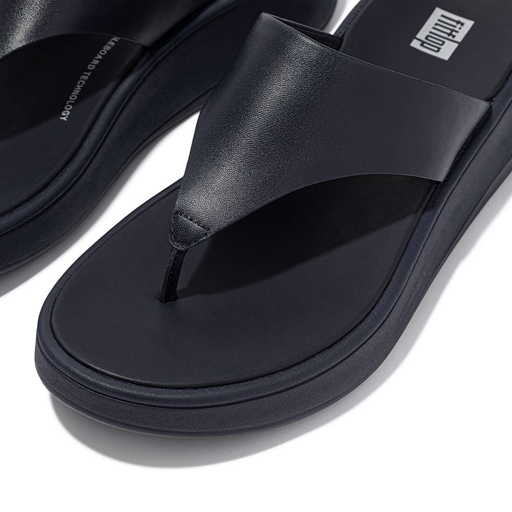 Fitflop F-MODE Leather Flatform Toe-Post Naisten Sandaalit Laivastonsininen | QJA-620489