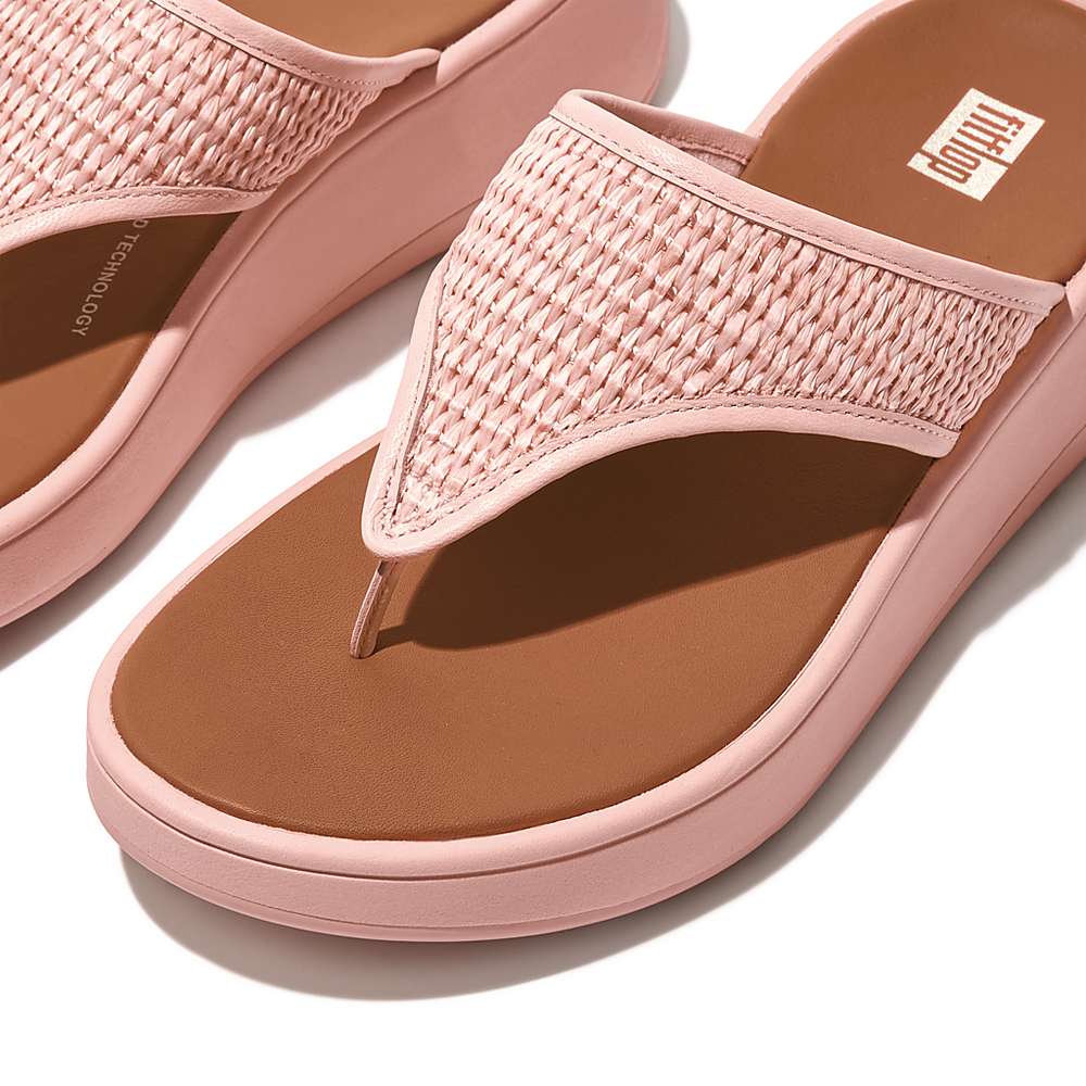 Fitflop F-MODE Woven Flatform Toe-Post Naisten Sandaalit Pinkki | CEB-175082