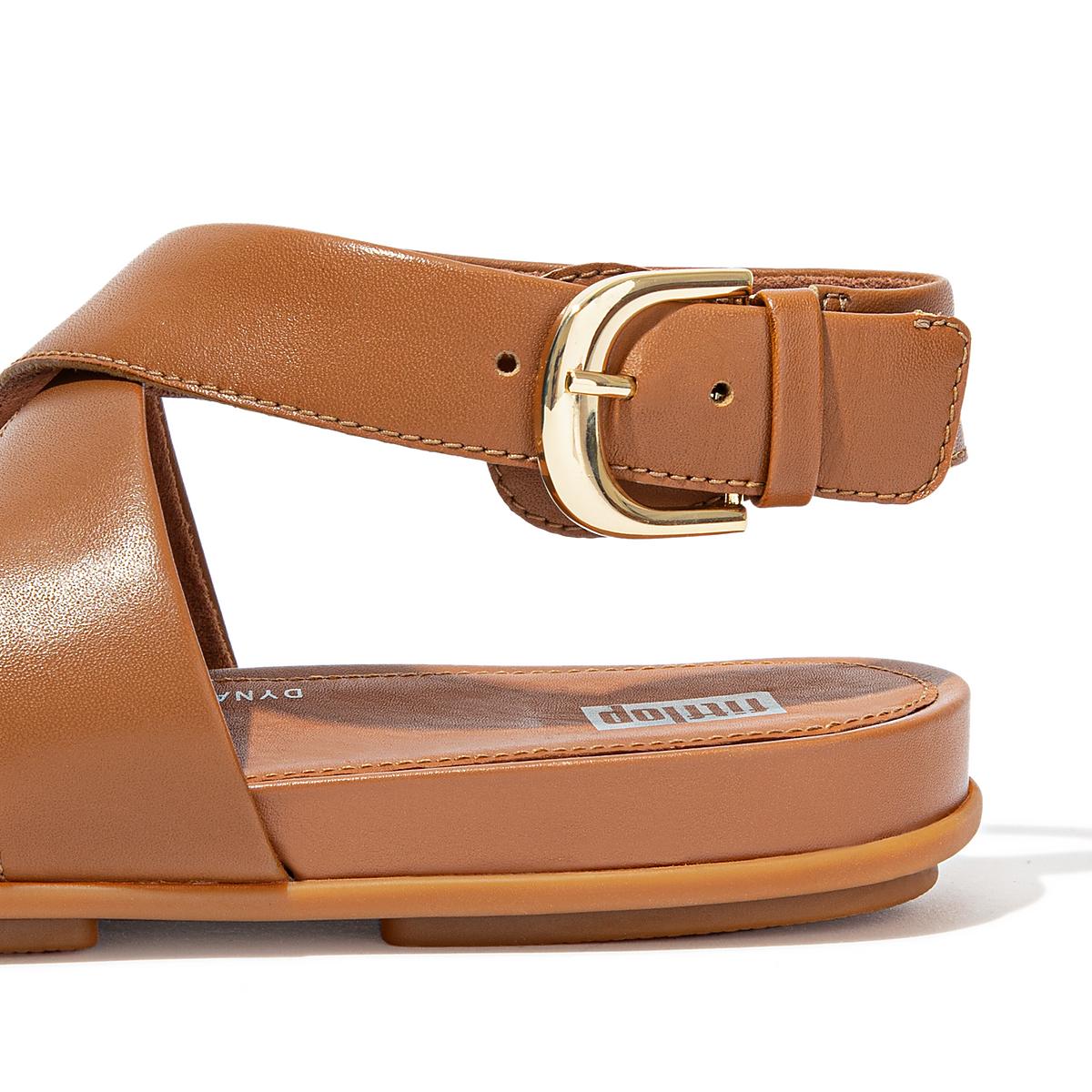 Fitflop GRACIE Buckle Leather Ankle-Strap Naisten Sandaalit Vaaleanruskea | NBM-571638