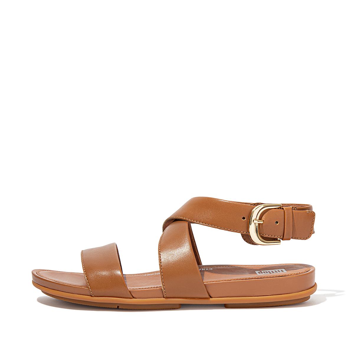 Fitflop GRACIE Buckle Leather Ankle-Strap Naisten Sandaalit Vaaleanruskea | NBM-571638