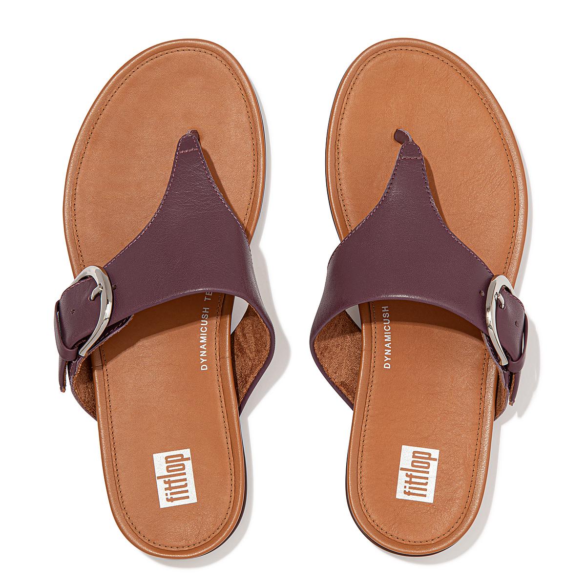 Fitflop GRACIE Buckle Leather Toe-Post Naisten Sandaalit Violetit | YQG-435180