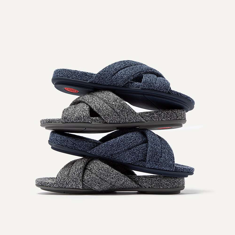 Fitflop GRACIE E01 Merino Villa-Mix Cross Naisten Tossut Laivastonsininen | HPA-491085