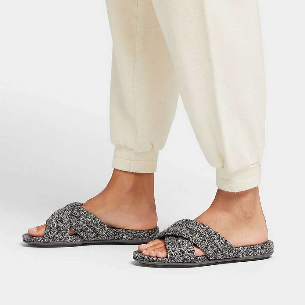 Fitflop GRACIE E01 Merino Villa-Mix Cross Naisten Tossut Harmaat | MBD-091462