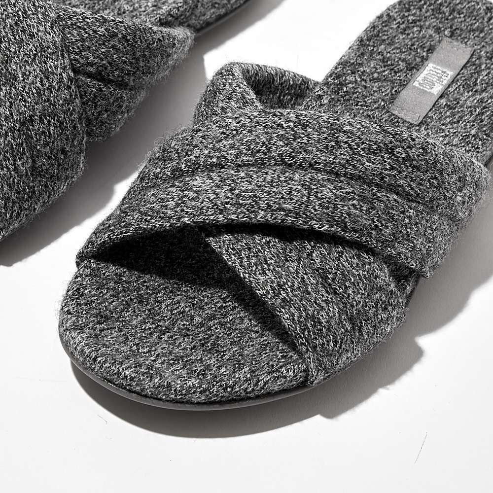 Fitflop GRACIE E01 Merino Villa-Mix Cross Naisten Tossut Harmaat | MBD-091462