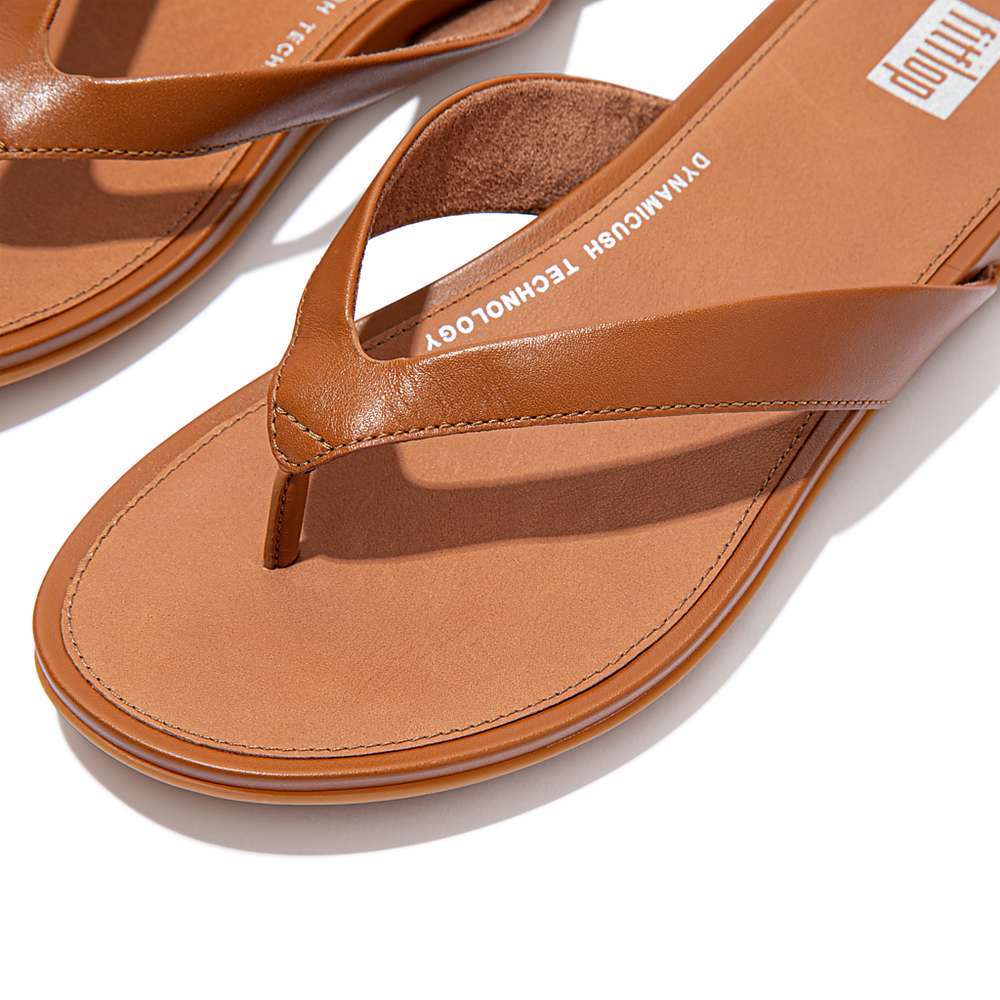 Fitflop GRACIE Leather Naisten Varvastossut Vaaleanruskea | SKP-485197