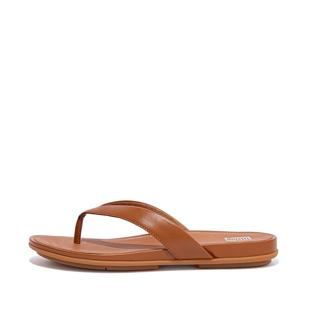 Fitflop GRACIE Leather Naisten Varvastossut Vaaleanruskea | SKP-485197