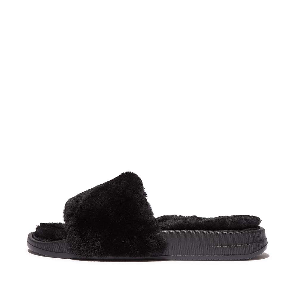 Fitflop IQUSHION Shearling Naisten Tossut Mustat | ODP-973146