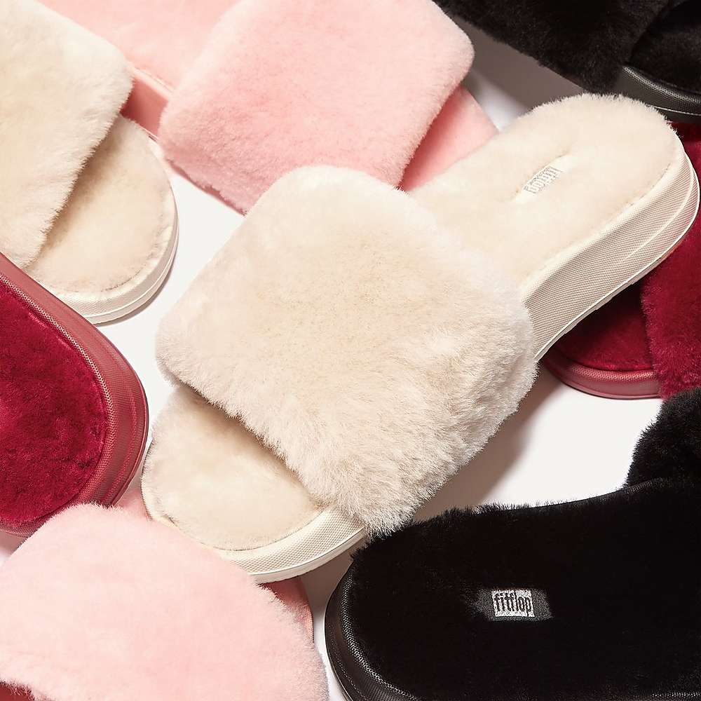 Fitflop IQUSHION Shearling Naisten Tossut Valkoinen | WXV-307192