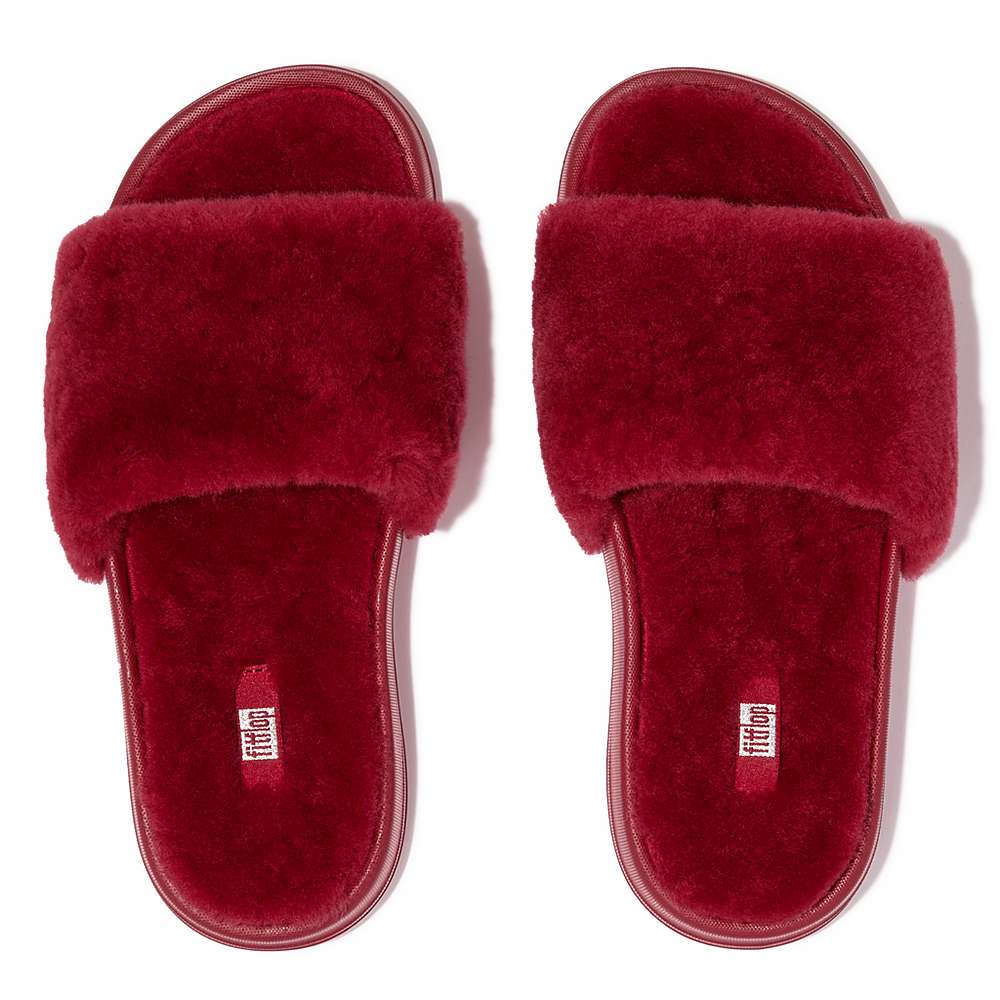 Fitflop IQUSHION Shearling Naisten Tossut Punainen | YTV-416980