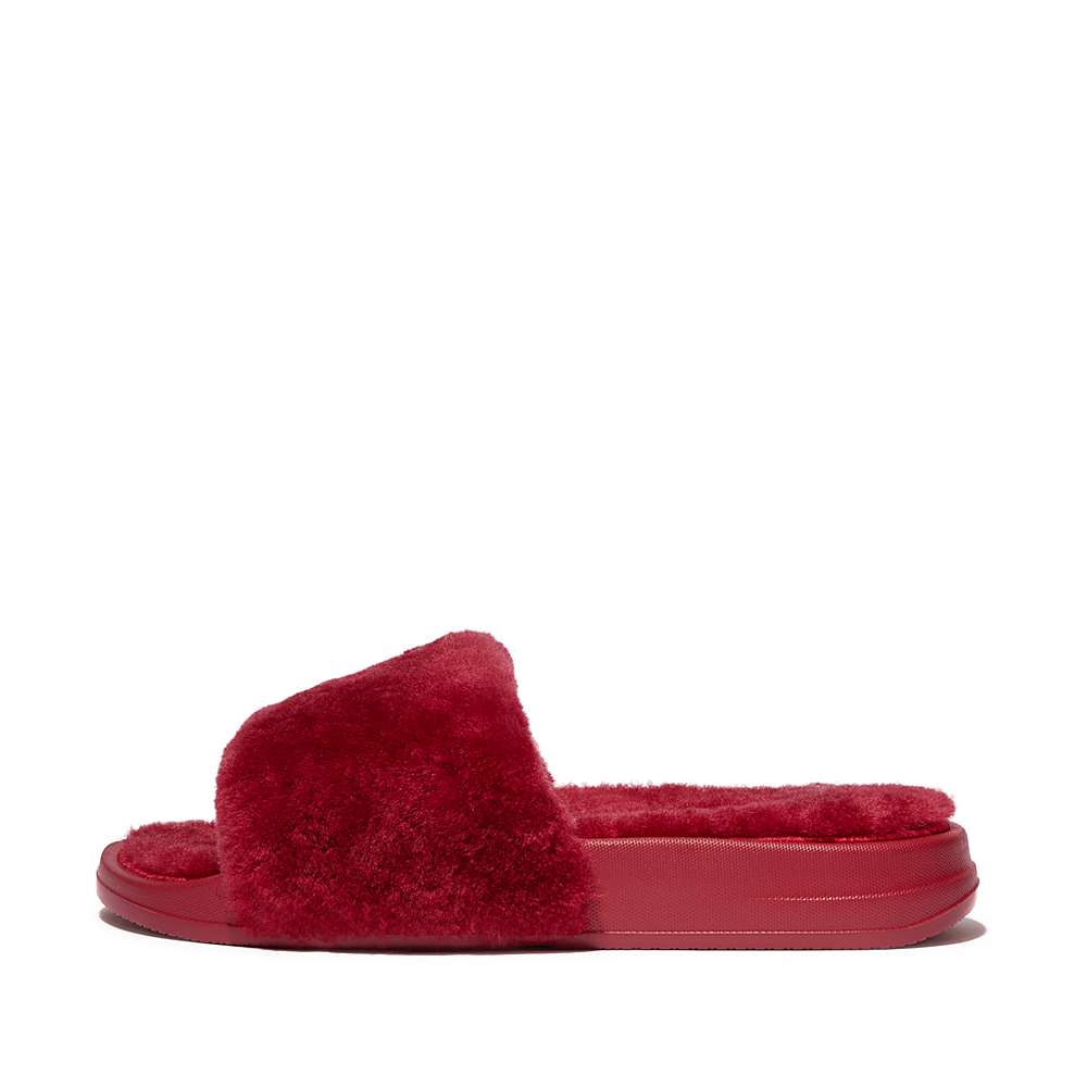 Fitflop IQUSHION Shearling Naisten Tossut Punainen | YTV-416980