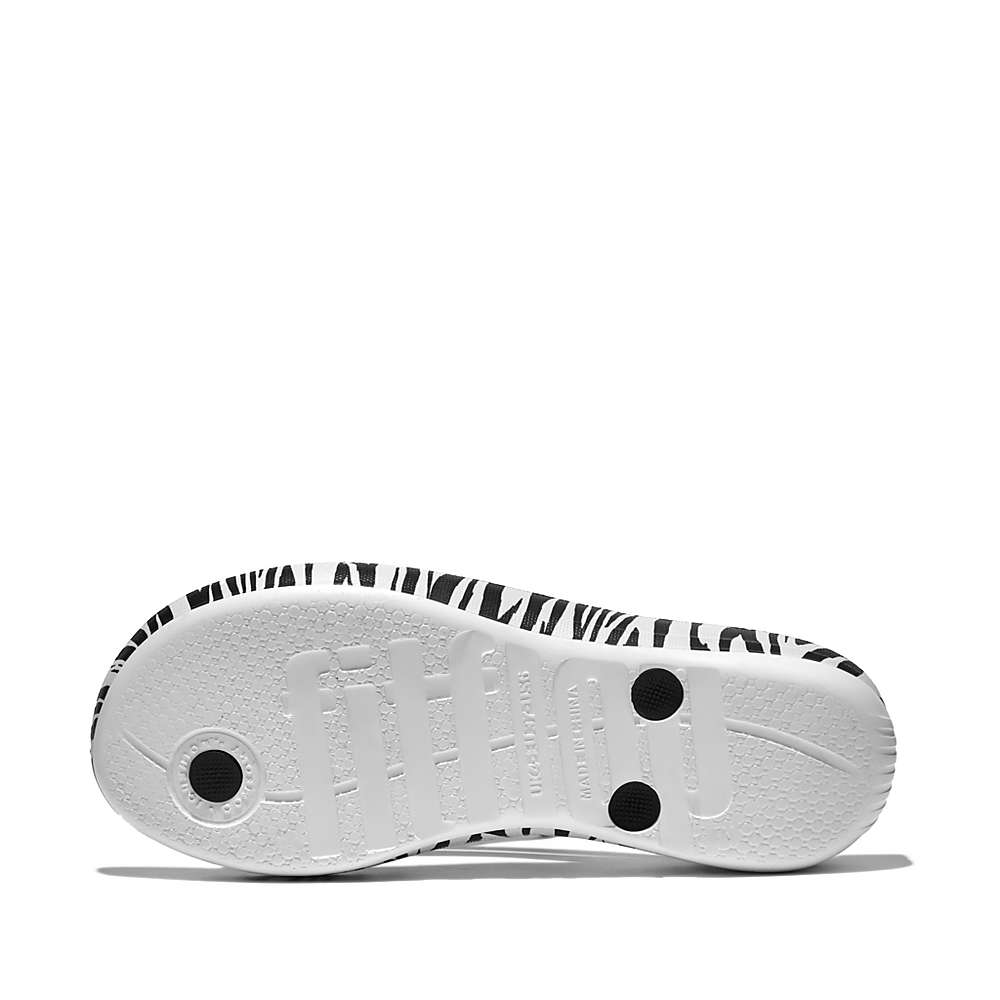 Fitflop IQUSHION Zebra Print Ergonomic Naisten Varvastossut Mustat Valkoinen | RXY-894751