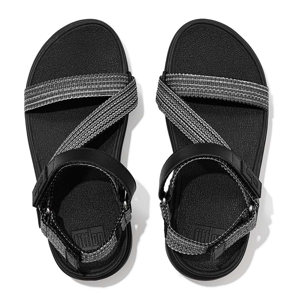 Fitflop LOOSH Webbing Z-Strap Naisten Sandaalit Mustat | UES-908756