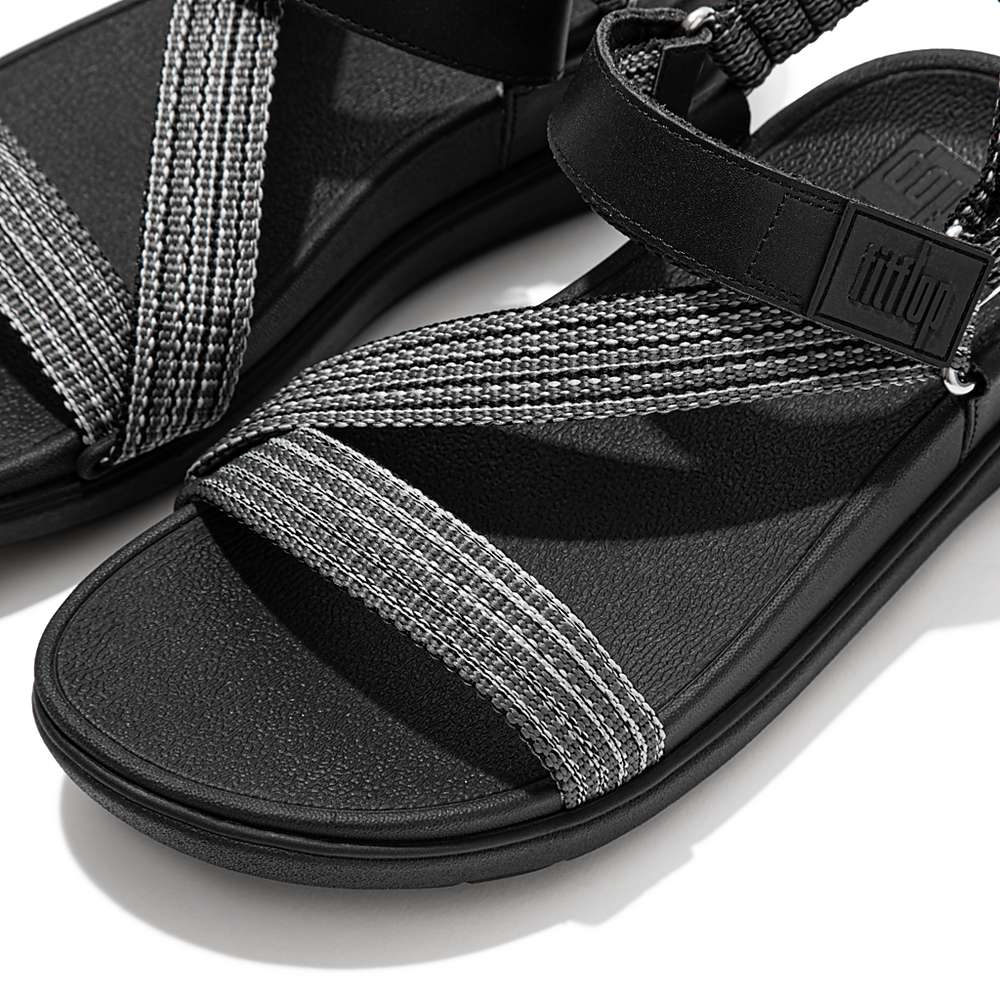 Fitflop LOOSH Webbing Z-Strap Naisten Sandaalit Mustat | UES-908756