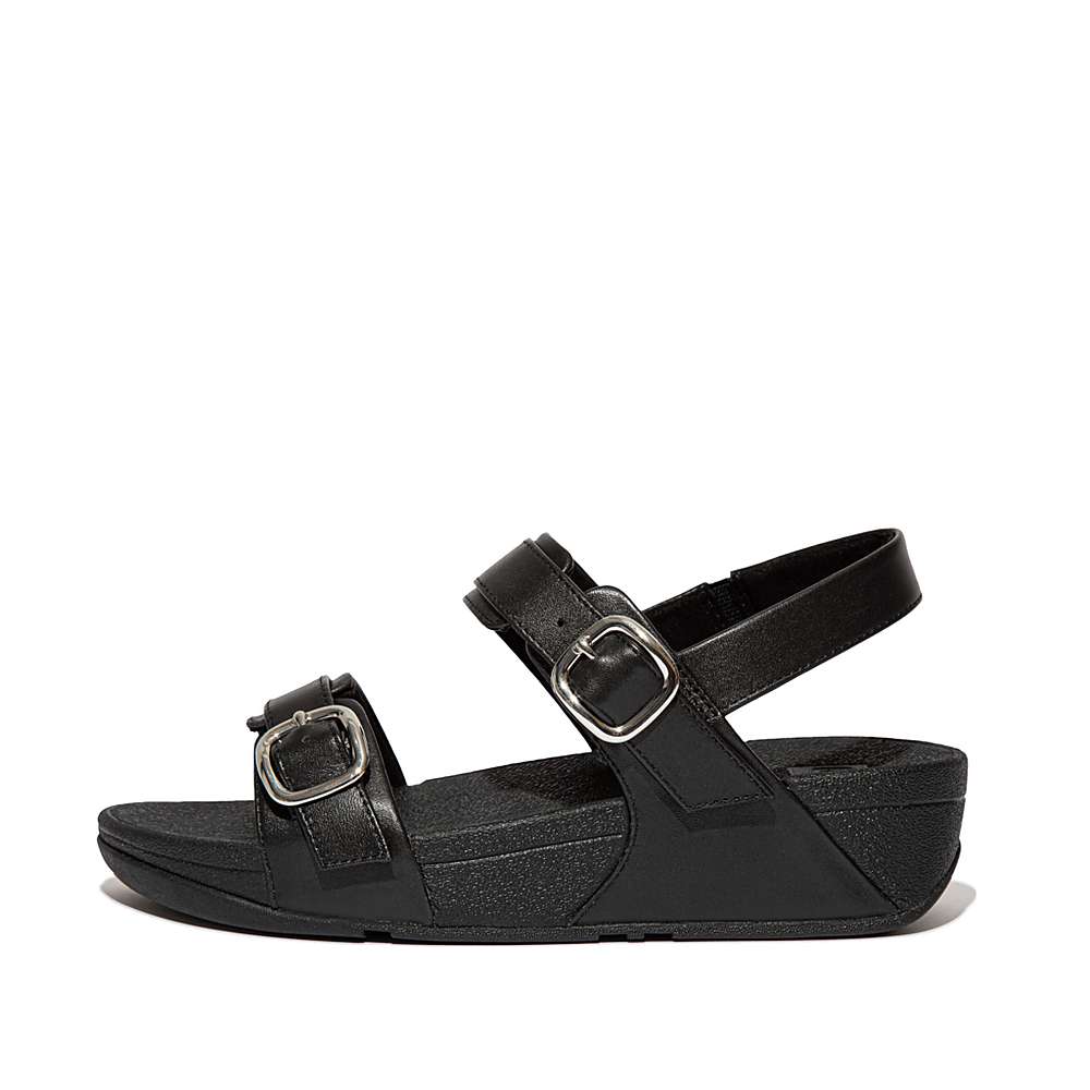 Fitflop LULU Adjustable Leather Naisten Sandaalit Mustat | DXB-219078